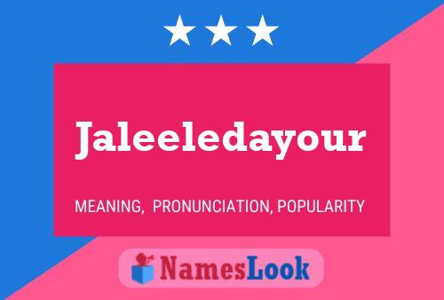 Постер имени Jaleeledayour