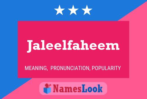 Постер имени Jaleelfaheem