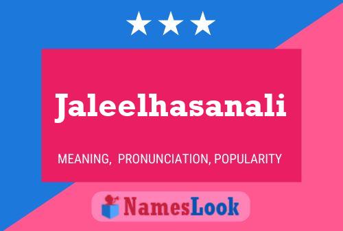 Постер имени Jaleelhasanali