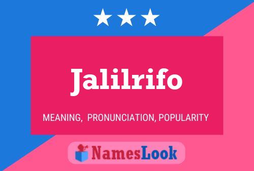 Постер имени Jalilrifo