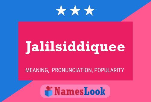 Постер имени Jalilsiddiquee