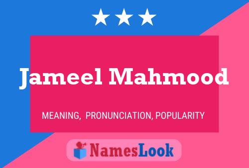 Постер имени Jameel Mahmood