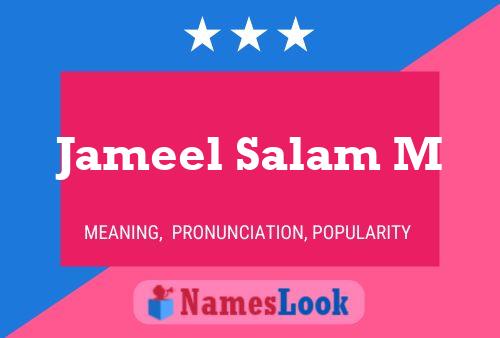 Постер имени Jameel Salam M