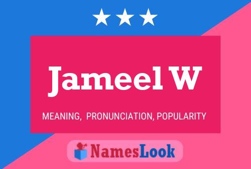 Постер имени Jameel W