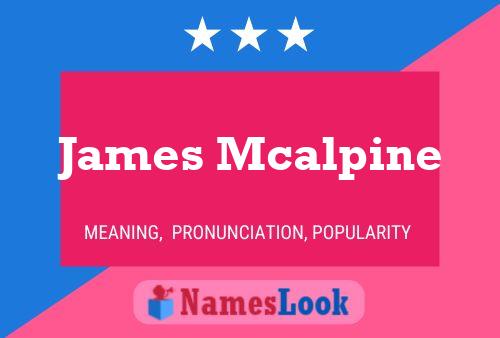 Постер имени James Mcalpine