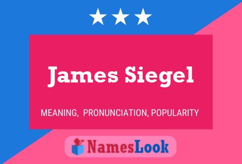 Постер имени James Siegel