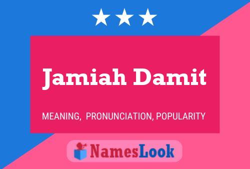 Постер имени Jamiah Damit