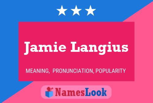 Постер имени Jamie Langius