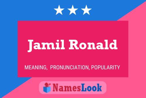 Постер имени Jamil Ronald