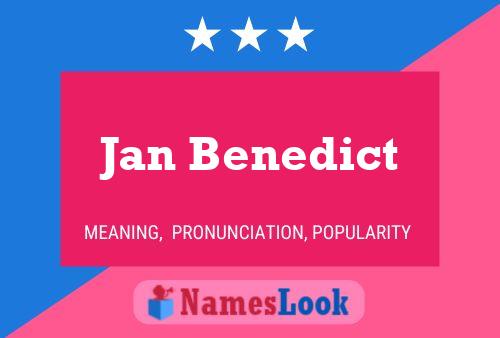 Постер имени Jan Benedict