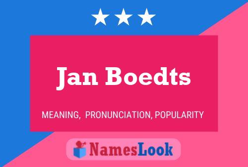 Постер имени Jan Boedts