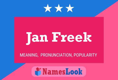 Постер имени Jan Freek