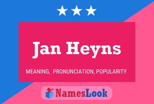 Постер имени Jan Heyns