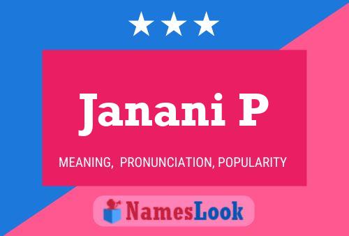 Постер имени Janani P