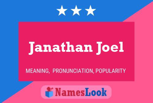 Постер имени Janathan Joel