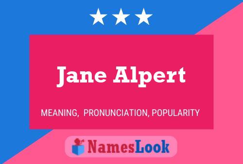 Постер имени Jane Alpert