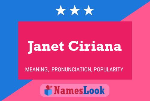 Постер имени Janet Ciriana