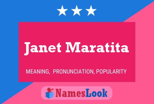 Постер имени Janet Maratita