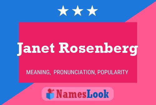 Постер имени Janet Rosenberg