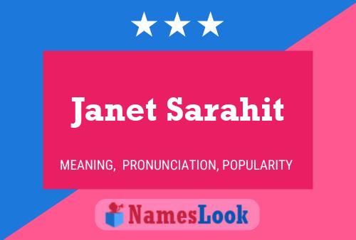 Постер имени Janet Sarahit