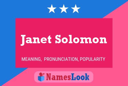 Постер имени Janet Solomon