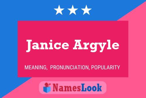 Постер имени Janice Argyle