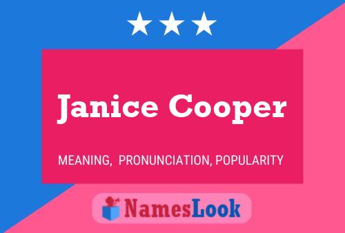 Постер имени Janice Cooper