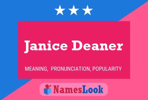 Постер имени Janice Deaner