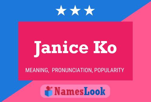 Постер имени Janice Ko