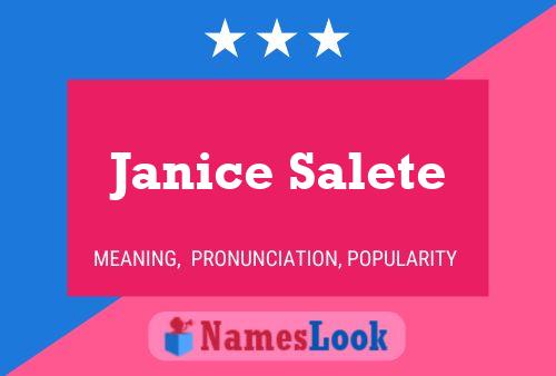 Постер имени Janice Salete