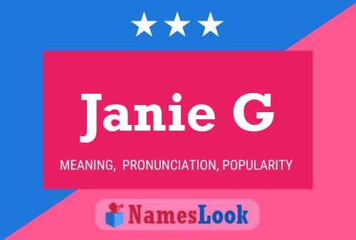 Постер имени Janie G