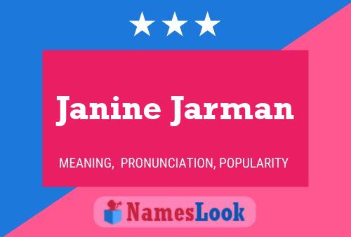 Постер имени Janine Jarman