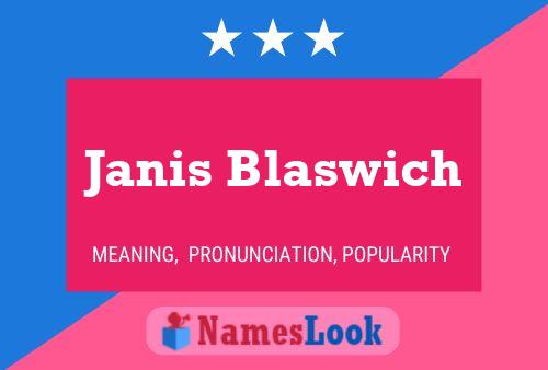 Постер имени Janis Blaswich