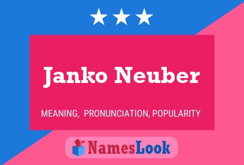 Постер имени Janko Neuber