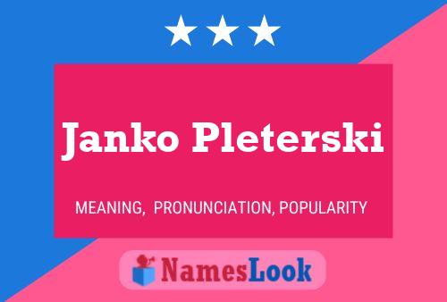 Постер имени Janko Pleterski