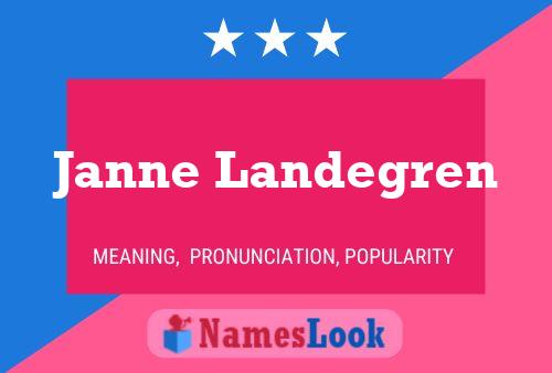 Постер имени Janne Landegren