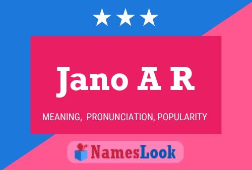 Постер имени Jano A R