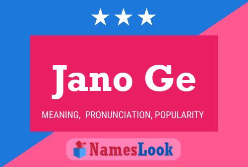 Постер имени Jano Ge