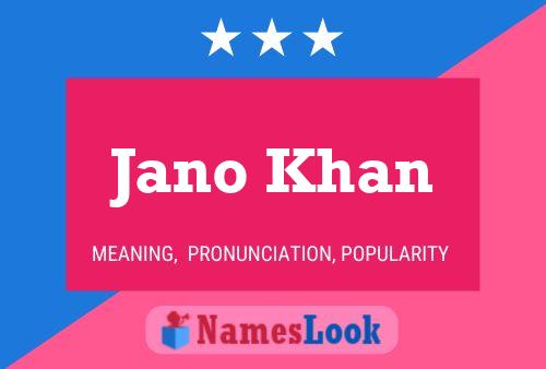 Постер имени Jano Khan