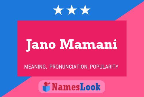 Постер имени Jano Mamani