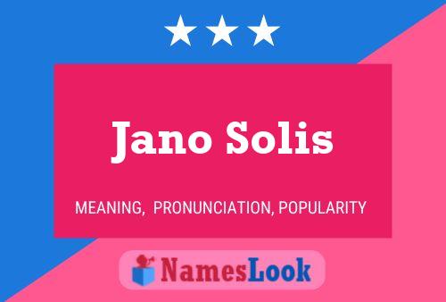 Постер имени Jano Solis