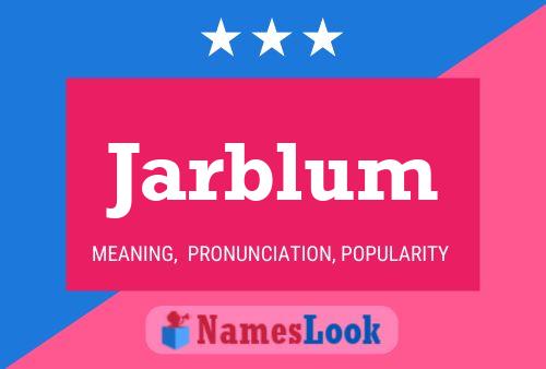 Постер имени Jarblum