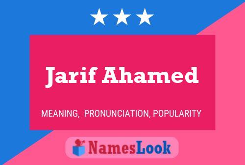 Постер имени Jarif Ahamed