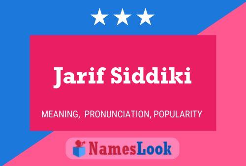 Постер имени Jarif Siddiki