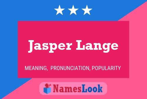 Постер имени Jasper Lange