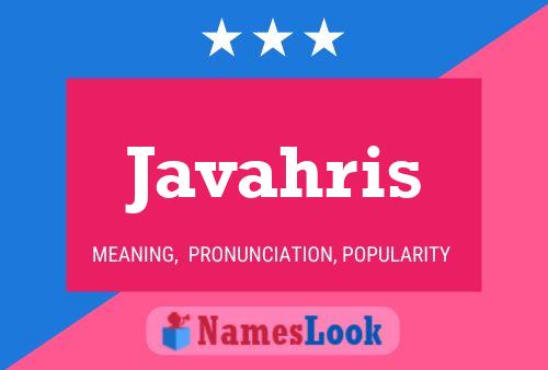 Постер имени Javahris