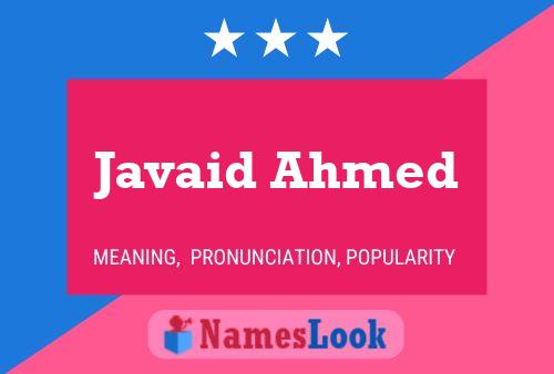 Постер имени Javaid Ahmed