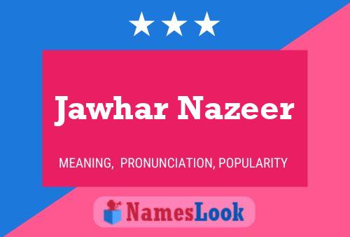 Постер имени Jawhar Nazeer