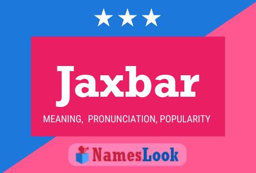 Постер имени Jaxbar