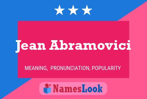 Постер имени Jean Abramovici